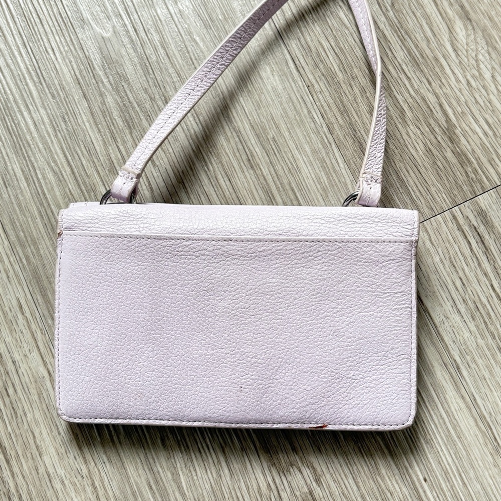 Danier Leather Pastel Lavender Crossbody Bag - Picture 7 of 13